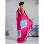 Load image into Gallery viewer, Women's Satin Crepe Printed Saree With Unstitched Blouse 5.5Mtr (Pink)
