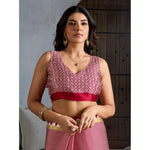Load image into Gallery viewer, Women's Satin Crepe Printed Saree With Unstitched Blouse 5.5Mtr (Red)
