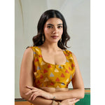Load image into Gallery viewer, Women's Satin Crepe Printed Saree With Unstitched Blouse 5.5Mtr (Mustard)
