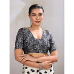 Load image into Gallery viewer, Women's Satin Crepe Printed Saree With Unstitched Blouse 5.5Mtr (White)
