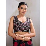 Load image into Gallery viewer, Women's Satin Crepe Printed Saree With Unstitched Blouse 5.5Mtr (Maroon)
