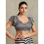 Load image into Gallery viewer, Women's Satin Crepe Printed Saree With Unstitched Blouse 5.5Mtr (Black)
