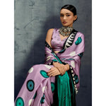 Load image into Gallery viewer, Women's Satin Crepe Printed Saree With Unstitched Blouse 5.5Mtr (Multicolor)
