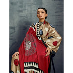 Load image into Gallery viewer, Women's Satin Crepe Printed Saree With Unstitched Blouse 5.5Mtr (Multicolor)
