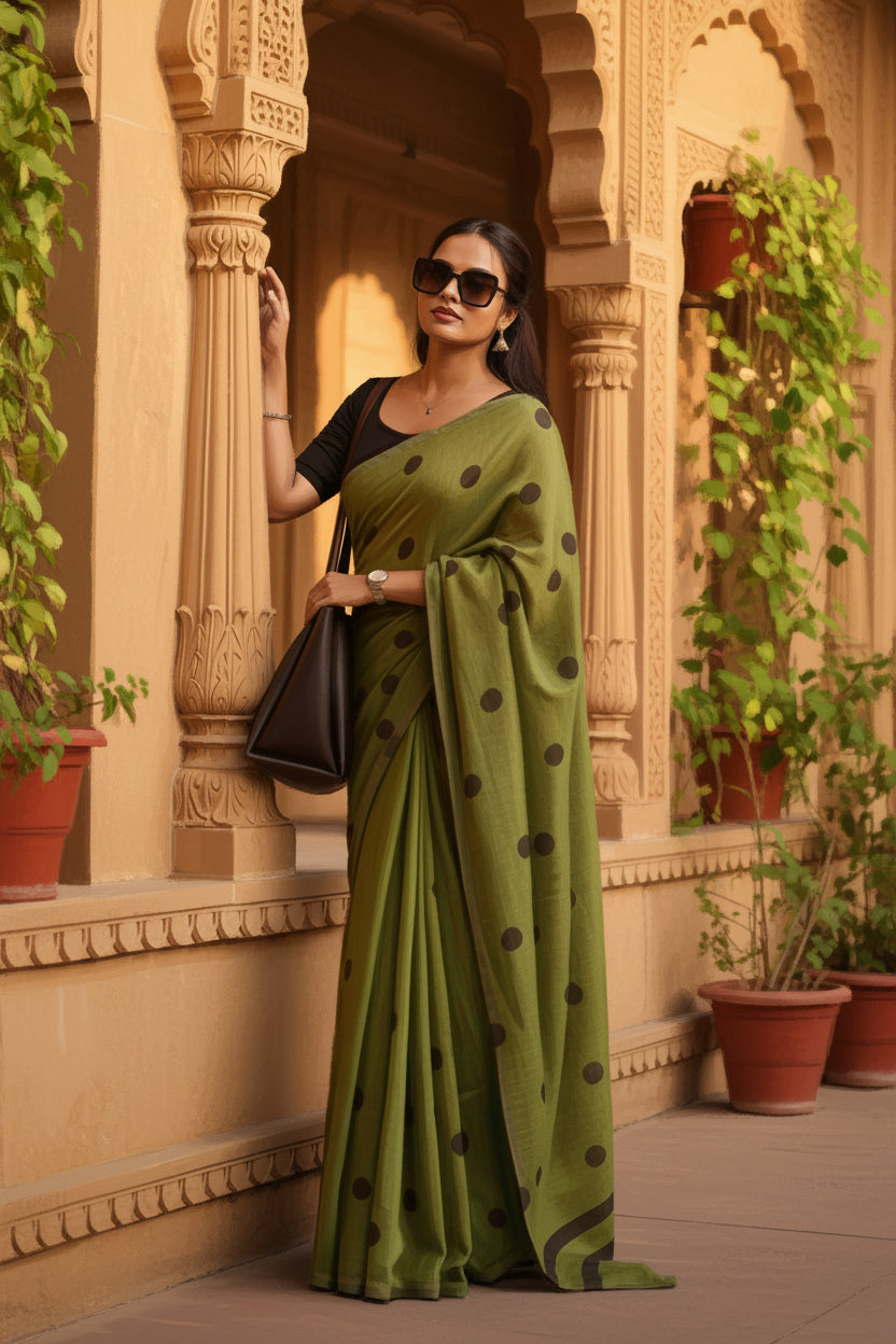 Pid 65161 women s linen printed saree with unstitched blouse 5 5 mtr green 1 1000x1000_23a58eb8 f7c2 465e 9168 4129d9af1e03