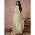 Load image into Gallery viewer, Women's Cotton Printed Saree With Unstitched Blouse 5.5Mtr (Cream)
