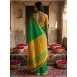 Load image into Gallery viewer, Women's Cotton Printed Saree With Unstitched Blouse 5.5Mtr (Green)
