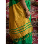 Load image into Gallery viewer, Women's Cotton Printed Saree With Unstitched Blouse 5.5Mtr (Green)
