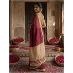 Load image into Gallery viewer, Women's Cotton Printed Saree With Unstitched Blouse 5.5Mtr (Wine)
