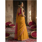 Load image into Gallery viewer, Women's Cotton Printed Saree With Unstitched Blouse 5.5Mtr (Yellow)

