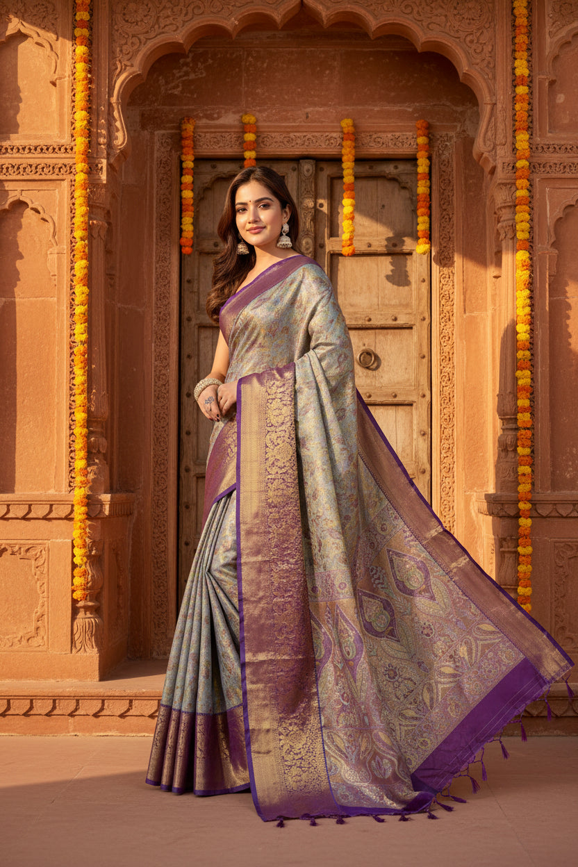 Pid 65528 women s multi jacquard saree with unstitched blouse 5 5 mtr multi 3 1000x1000