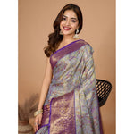Load image into Gallery viewer, Women's Jacquard Saree With Unstitched Blouse 5.5Mtr (Multicolor)
