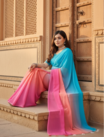 Load image into Gallery viewer, Women's Georgette Floral Printed Saree With Unstitched Blouse 5.5Mtr (Multicolor)
