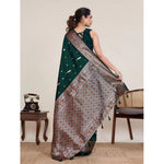 Load image into Gallery viewer, Women's Jacquard Woven Saree With Unstitched Blouse 5.5Mtr (Green)
