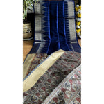 Load image into Gallery viewer, Women's Tussar Silk Madhubani Saree With Unstitched Blouse 5.5Mtr (Blue)
