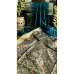 Load image into Gallery viewer, Women's Tussar Silk Madhubani Saree With Unstitched Blouse 5.5Mtr (Rama)

