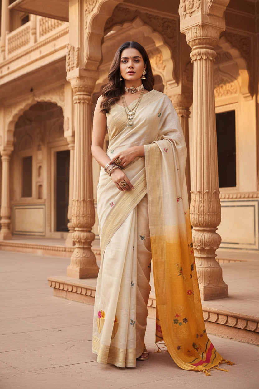Pid 65692 generic women s blended cotton woven motifs saree with unstitched blouse 5 5 mtr mustard 1000x1000_700f3921 b54a 4c0b ba66 a27987e6d42b