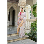 Load image into Gallery viewer, Women's Blended_Cotton Floral Weaving Pattern Saree With Unstitched Blouse 5.5Mtr (Yellow)
