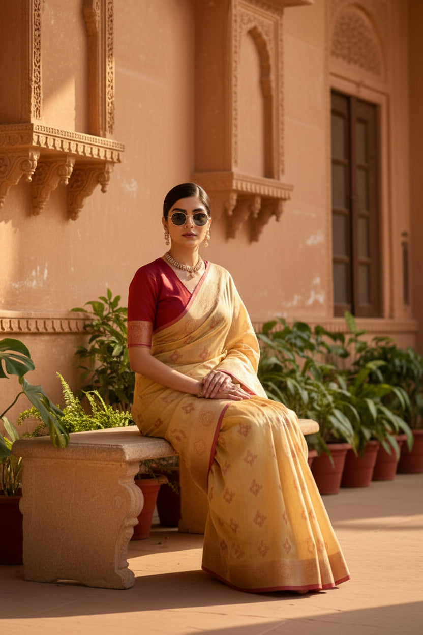 Pid 65725 generic women s silk blend ethnic ikat pattern saree with unstitched blouse 5 5 mtr cream 1000x1000_9579ff7d f543 4dee 9d54 edd860407ad8_1