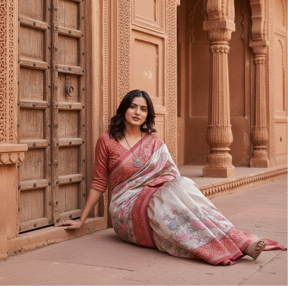 Pid 65773 generic women s faux tussar floral jal with patola print saree with unstitched blouse 5 5 1000x1000_5a366c33 dcd2 4f9c 829c ac1fe26bc5b4