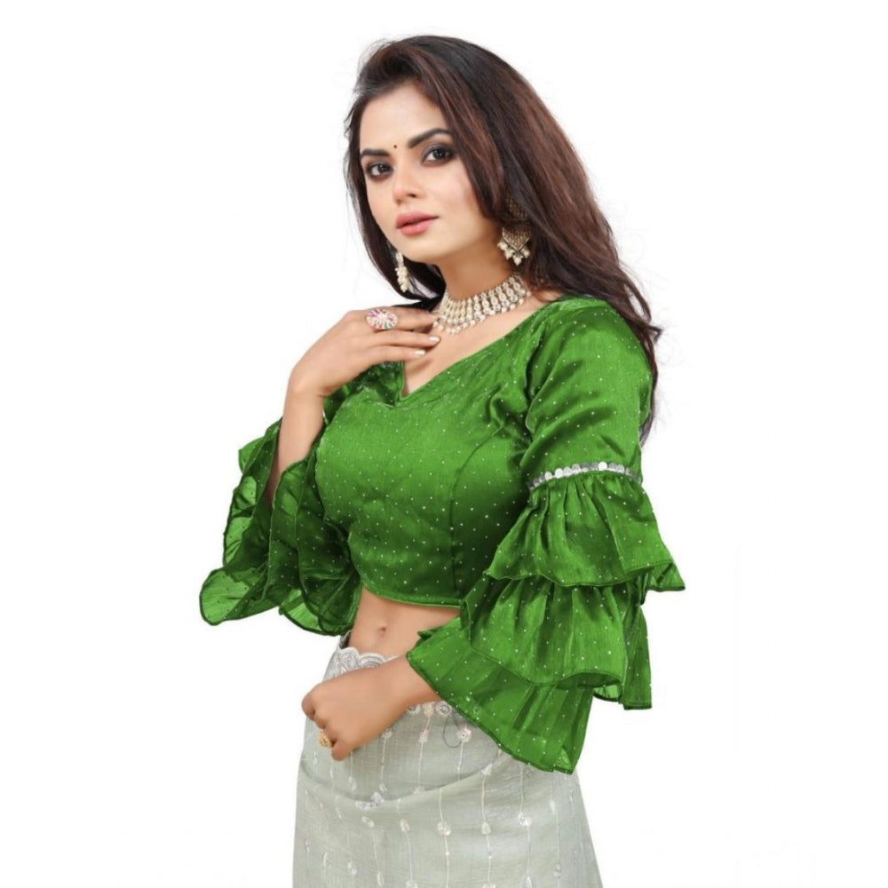 Pid 65852 women s layered ruffle sleeve organza solid v neck readymade blouse light green free siz 1000x1000_2e94a27f 3e3f 41fe 991a 3fdcbeb7ce3e