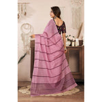 Load image into Gallery viewer, Women's Faux Linen Geometric Ready to wear Saree With Unstitched Blouse 5.5Mtr (LightPink)
