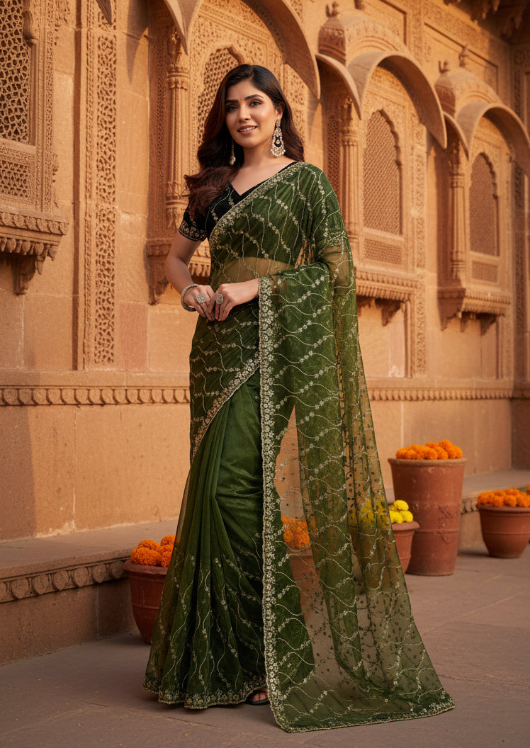 Pid 65943 women s net sequence saree with unstitched blouse 5 5 mtr light green 1 1000x1000