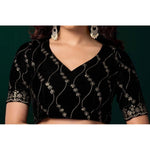 Load image into Gallery viewer, Women's Net Sequence Saree With Unstitched Blouse 5.5Mtr (Wine)
