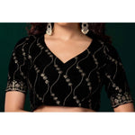 Load image into Gallery viewer, Women's Net Sequence Saree With Unstitched Blouse 5.5Mtr (Turquoise)
