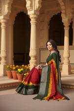 Load image into Gallery viewer, Women's Cotton Silk Solid Saree With Unstitched Blouse 5.5Mtr (Multicolor)
