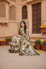 Load image into Gallery viewer, Women's Cotton Silk Floral Printed Saree With Unstitched Blouse 5.5Mtr (Multicolor)
