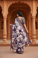 Load image into Gallery viewer, Women's Cotton Silk Floral Printed Saree With Unstitched Blouse 5.5Mtr (Multicolor)
