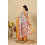 Load image into Gallery viewer, Women's Cotton Silk Floral Printed Saree With Unstitched Blouse 5.5Mtr (Lavender)
