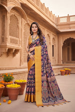 Load image into Gallery viewer, Women's Cotton Silk Floral Printed Saree With Unstitched Blouse 5.5Mtr (Multicolor)
