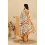 Load image into Gallery viewer, Women's Cotton Silk Floral Printed Saree With Unstitched Blouse 5.5Mtr (Lavender)
