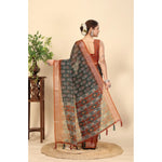 Load image into Gallery viewer, Women's Cotton Silk Printed Saree With Unstitched Blouse 5.5Mtr (Multicolor)
