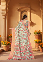 Load image into Gallery viewer, Women's Cotton Silk Floral Printed Saree With Unstitched Blouse 5.5Mtr (Multicolor)
