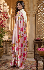 Load image into Gallery viewer, Satin Silk Party Wear Saree With Unstitched Blouse(Light Pink)
