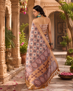 Load image into Gallery viewer, Soft Litchi Silk Party Wear Saree With Unstitched Blouse(Mustard)
