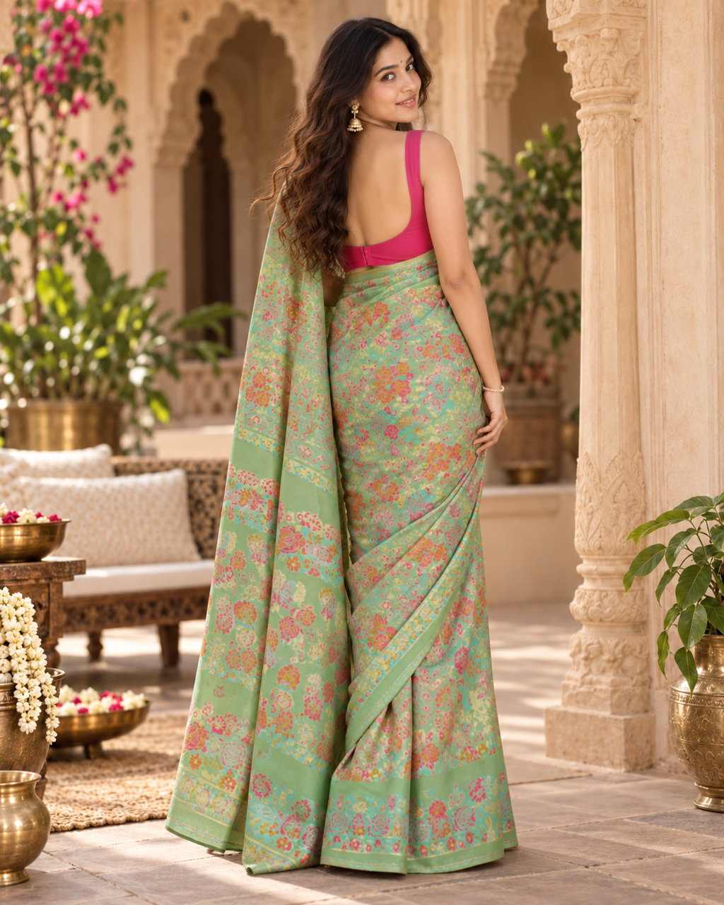 Banarasi Soft Silk Zari Weaving Saree With Unstitched Blouse(Green)