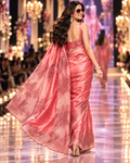 Primium Space Silk Thread Lace Border Saree with Unstitched Blouse (Pink)