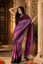 Load image into Gallery viewer, Georgette Ready To Wear Saree With Unstitched Blouse(Pink)
