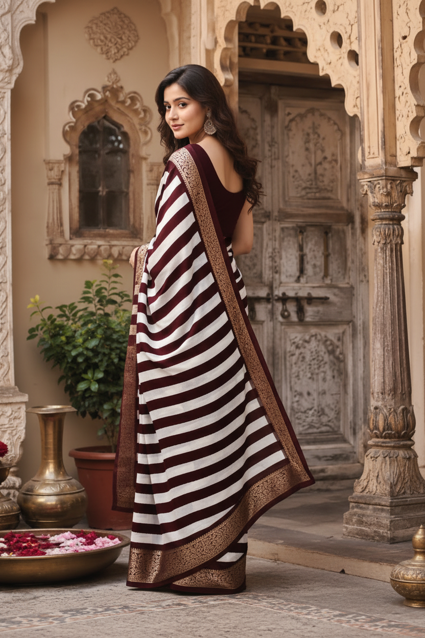 Soft Dola Silk Saree With Unstitched Blouse(Maroon)