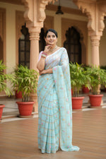 Load image into Gallery viewer, Soft Linen Jari Designer Saree with Pink Blouse Piece
