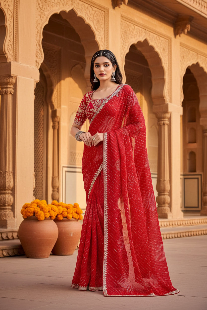 Keevaa exporter kesh514 bandhaniya georgette printed sarees 2026 07 01_15_33_53 6a44e60965684