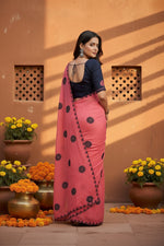 Load image into Gallery viewer, Georgette Printed Saree  With Unstitched Blouse(Peach)
