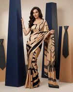 Load image into Gallery viewer, Satin Silk Sarees  With Unstitched Blouse(Golden)
